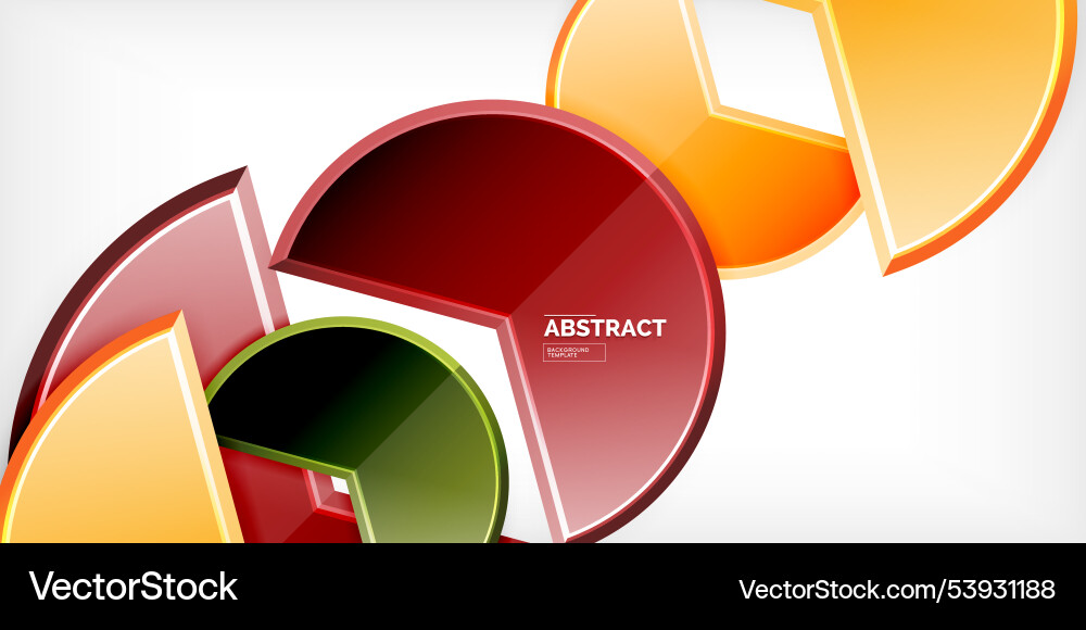 Trendy round shapes with triangular angle design Vector Image