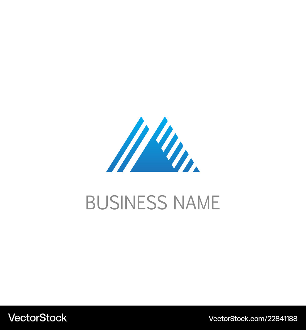 Triangle line technology logo Royalty Free Vector Image