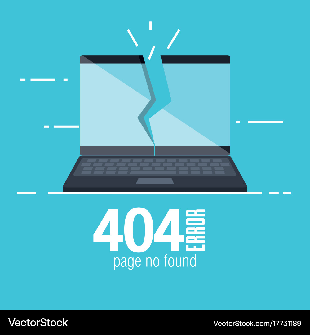 404 connection error icons vector image