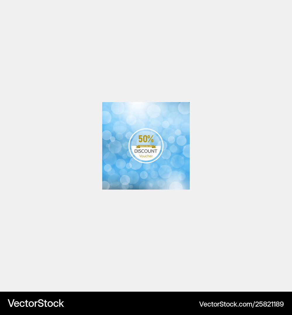 Abstract bokeh with blue colored background Vector Image