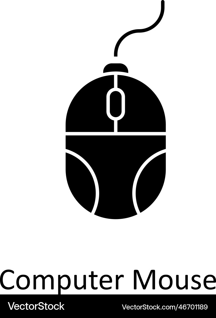 Computer mouse solid icons simple stock Vector Image
