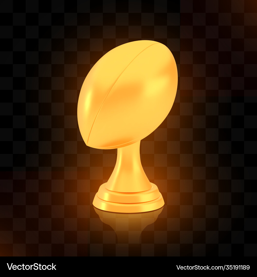 Gewinner Rugby Tasse Award goldene Trophäe Logo Gewinner Rugby Tasse Award goldene Trophäe Logo vektorbild