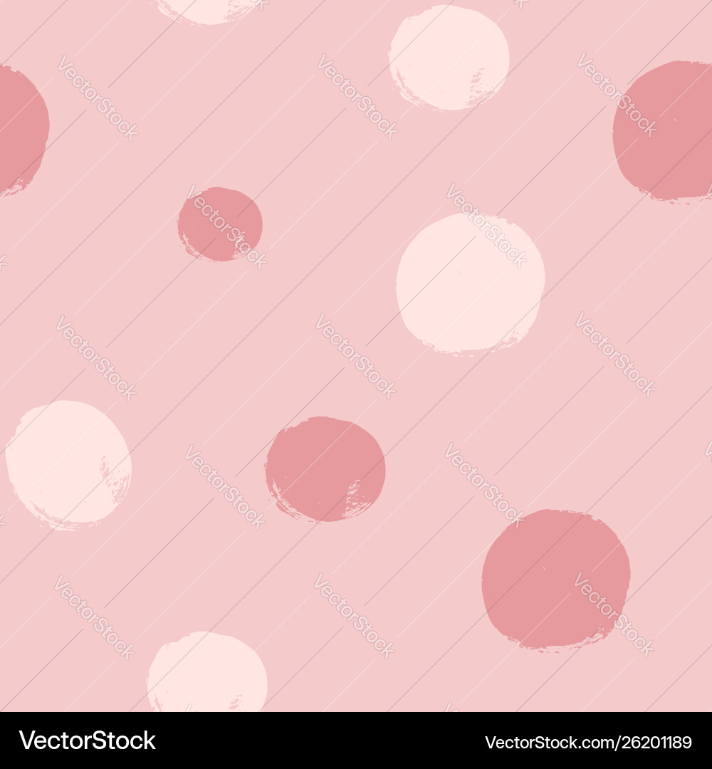Hand drawn seamless pattern with textured circles Hand drawn seamless pattern with textured circles vector image
