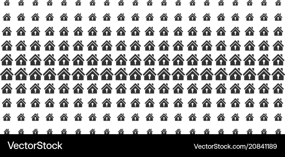 Home keyhole shape halftone pattern Home keyhole shape halftone pattern vector image