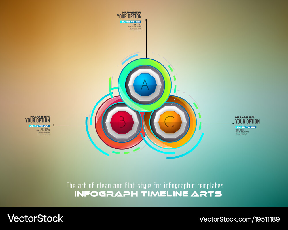 Infograph template with multiple choices vector image
