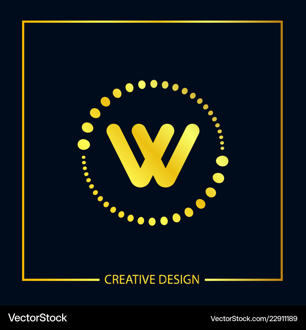Initial letter w logo template design Initial letter w logo template design vector image