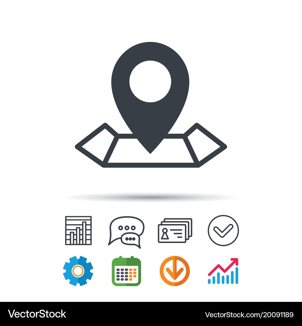 Location icon map pointer sign vector image
