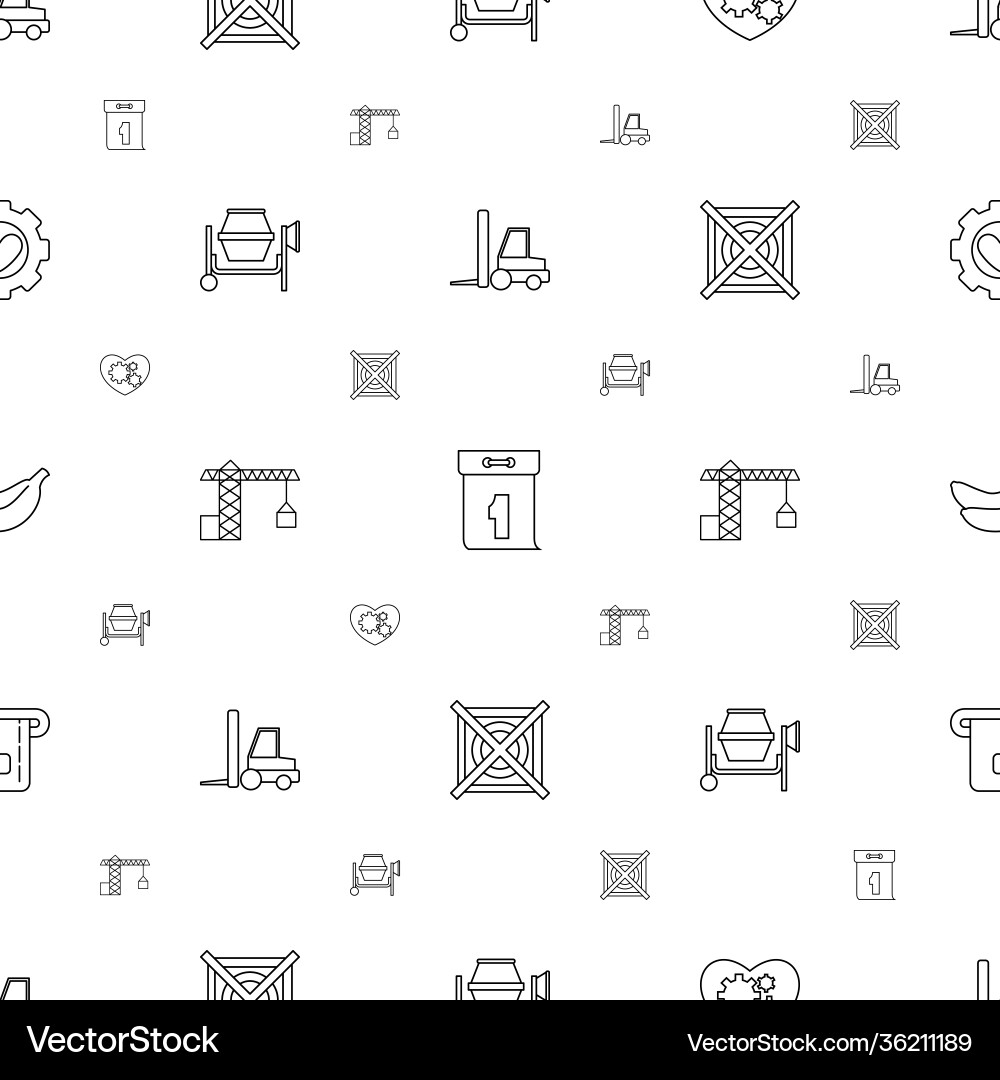 Machine icons pattern seamless white background Vector Image