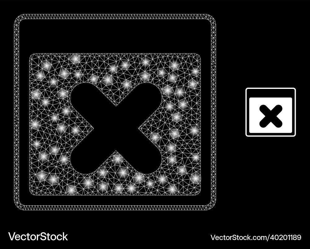 Mesh net close application window Mesh net close application window vector image