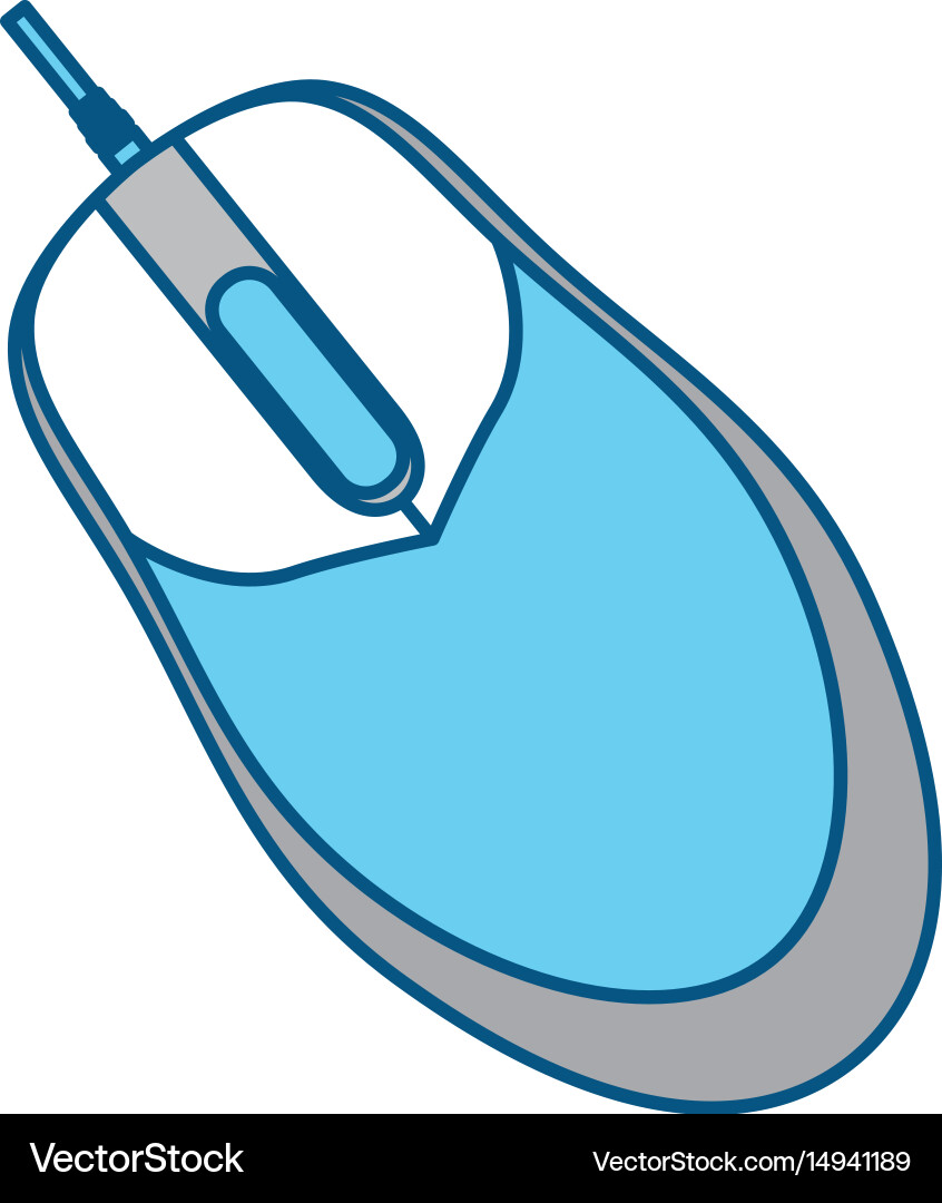Mouse computer device vector image