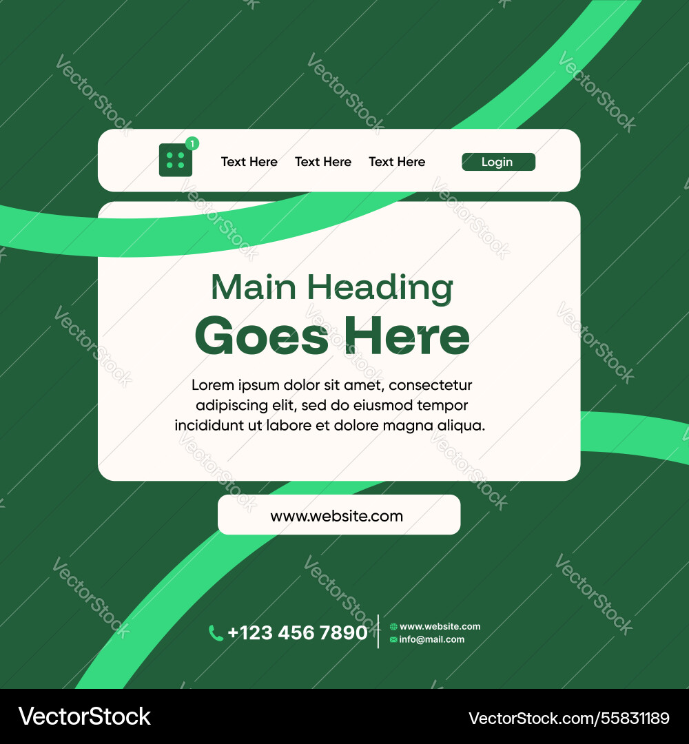 New ui ux style modern simple post design Vector Image