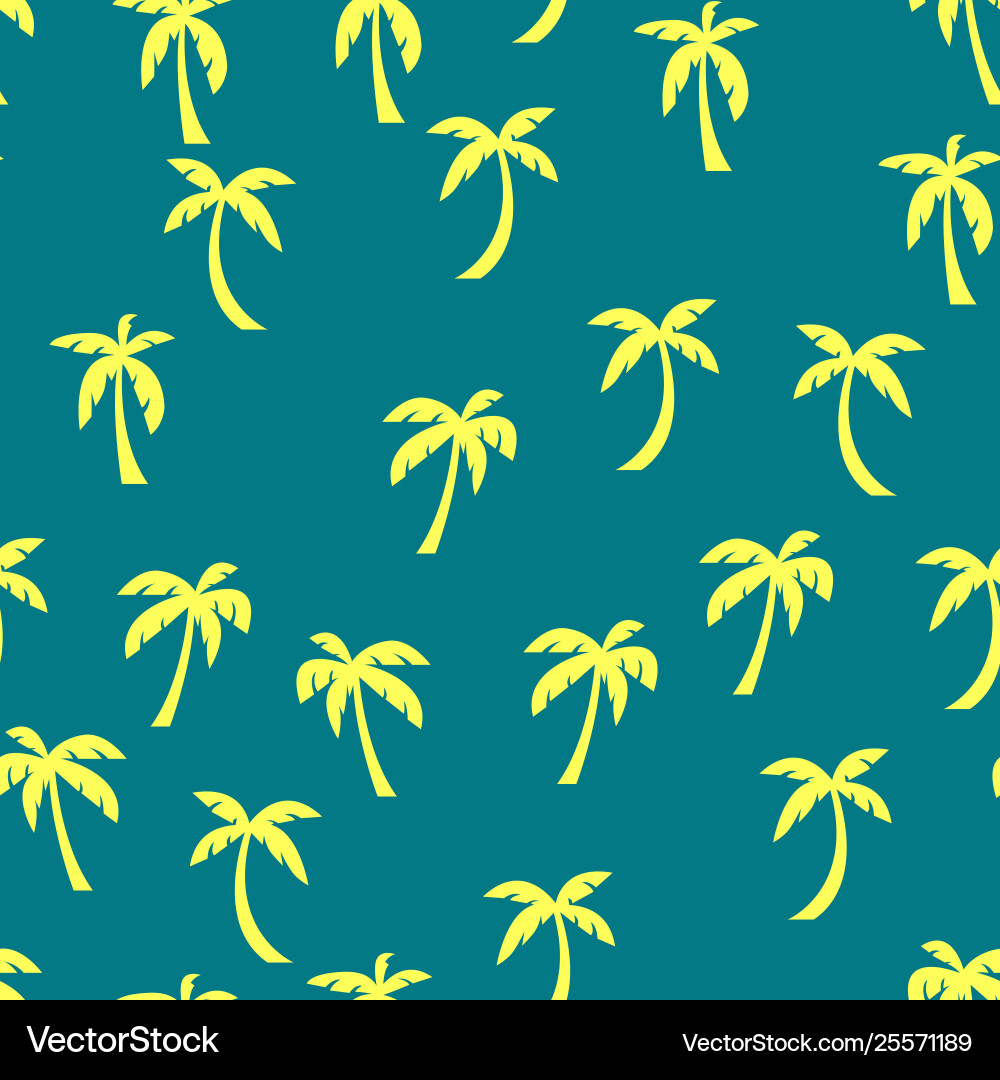 Palm tree pattern seamless for any web design Palm tree pattern seamless for any web design vector image