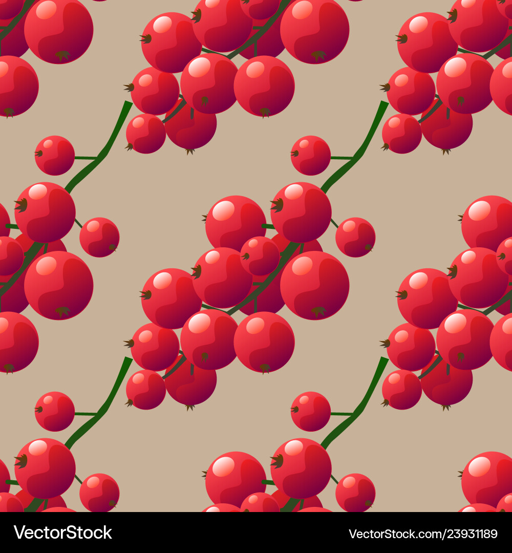 Red currant seamless pattern Red currant seamless pattern Vector Image
