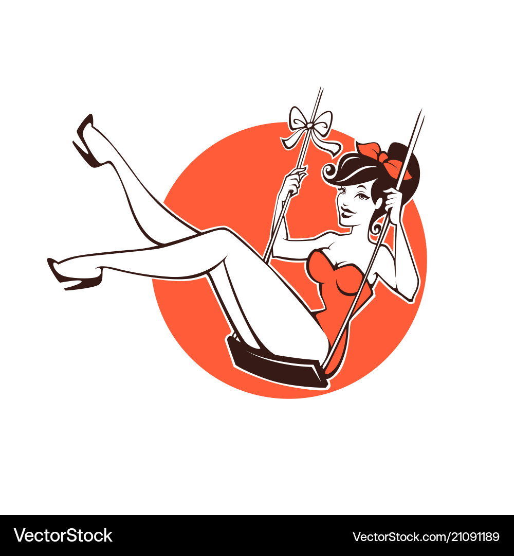 Retro Pinup Girl - Beauty & Style vector image