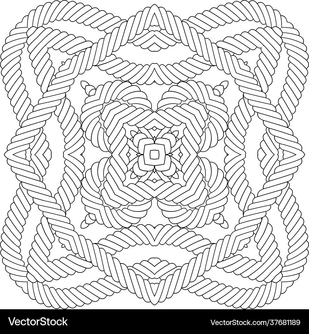 Ropes and strings seamless pattern black Vector Image