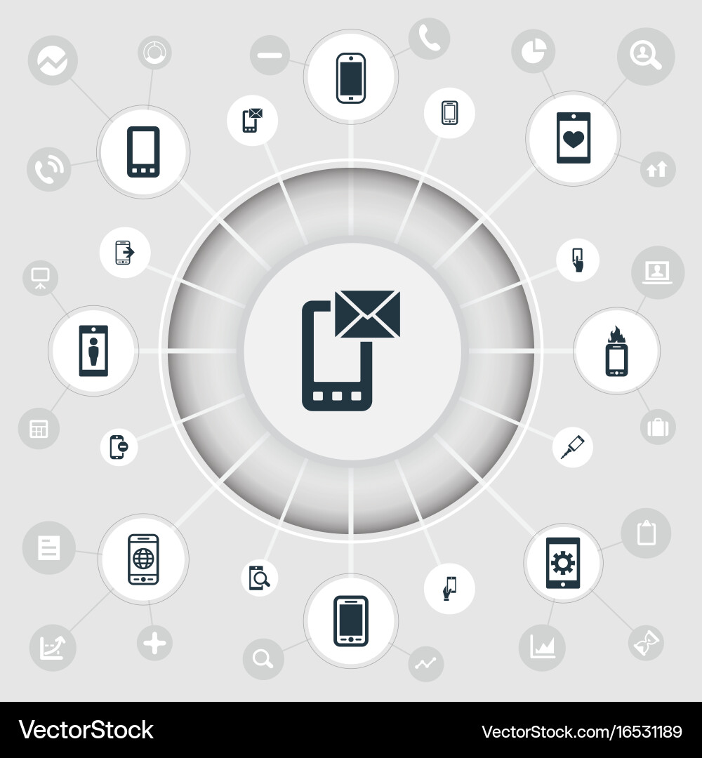 Set of simple icons element Vector Image