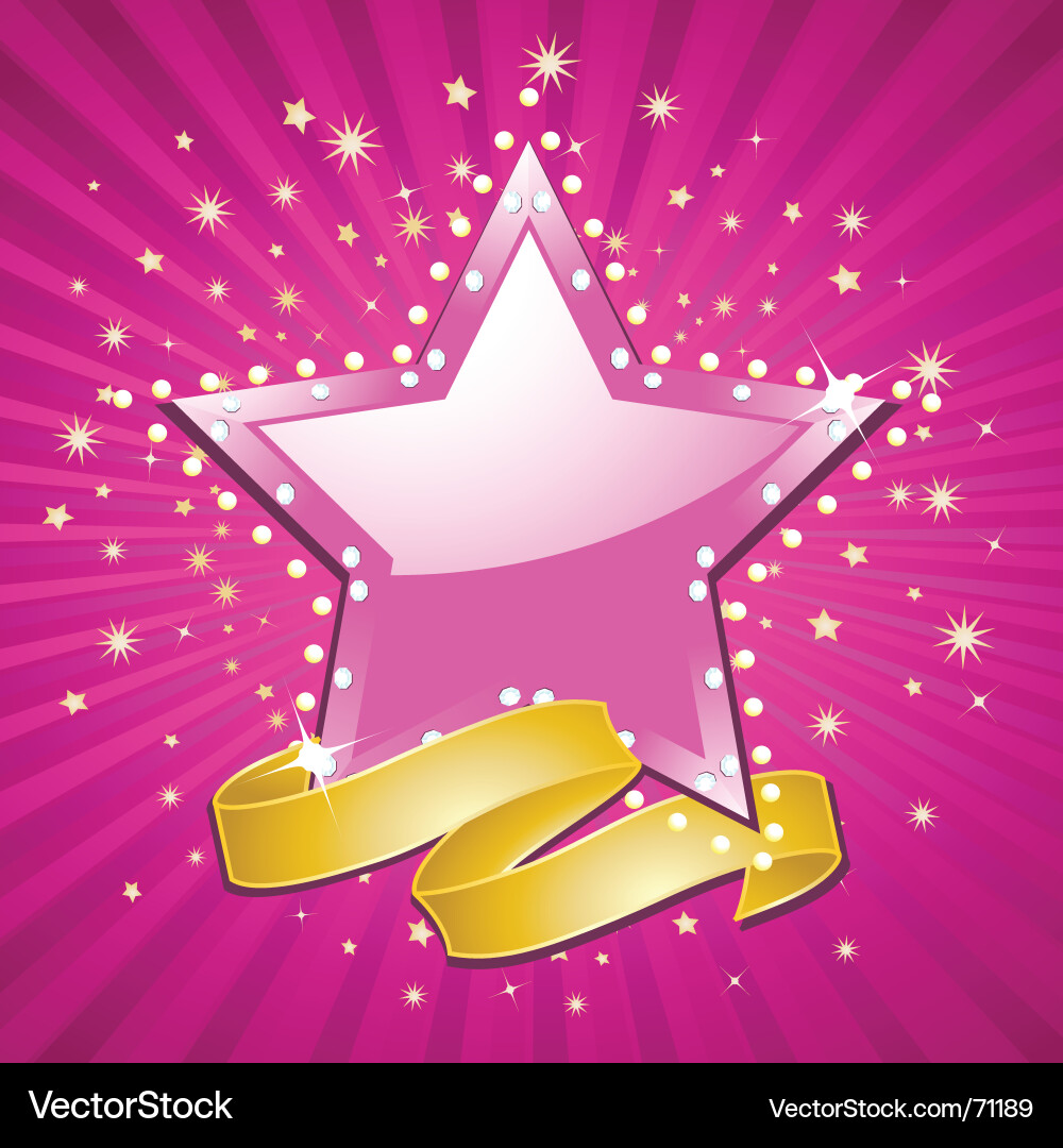 Sparkling Superstar Background Vector Image