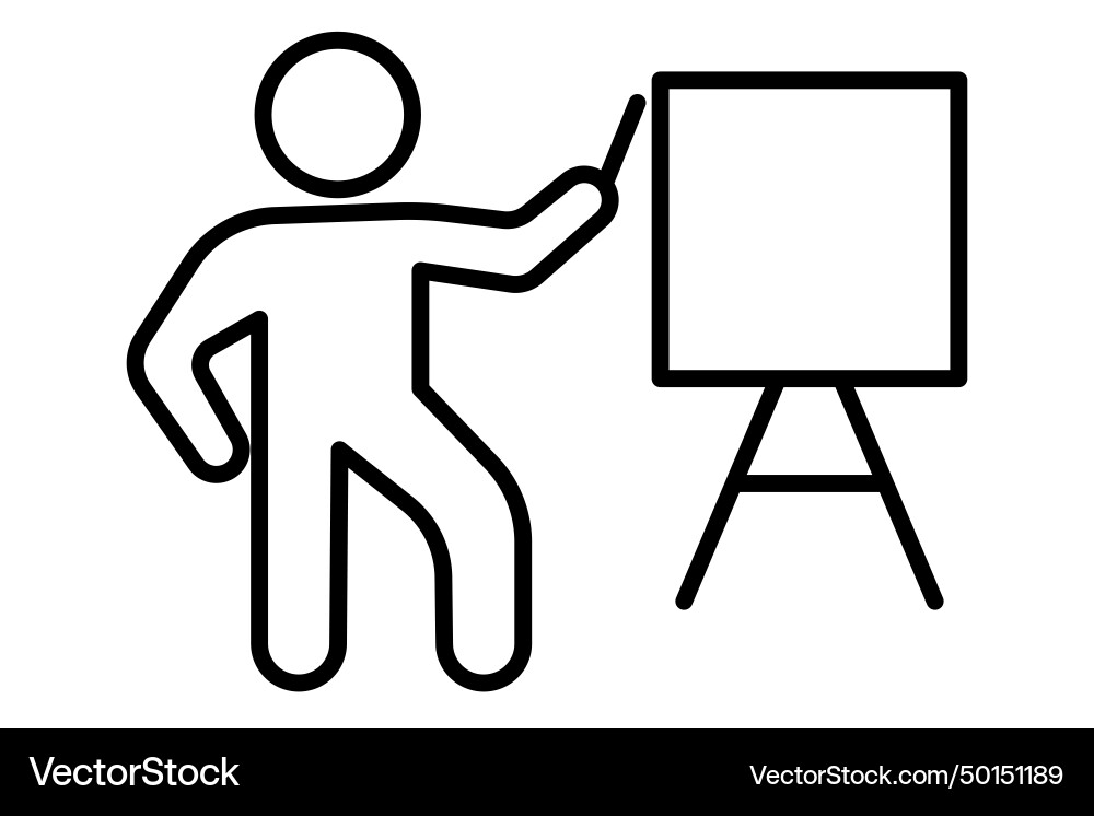Teacher icon related to education line Teacher icon related to education line vector image