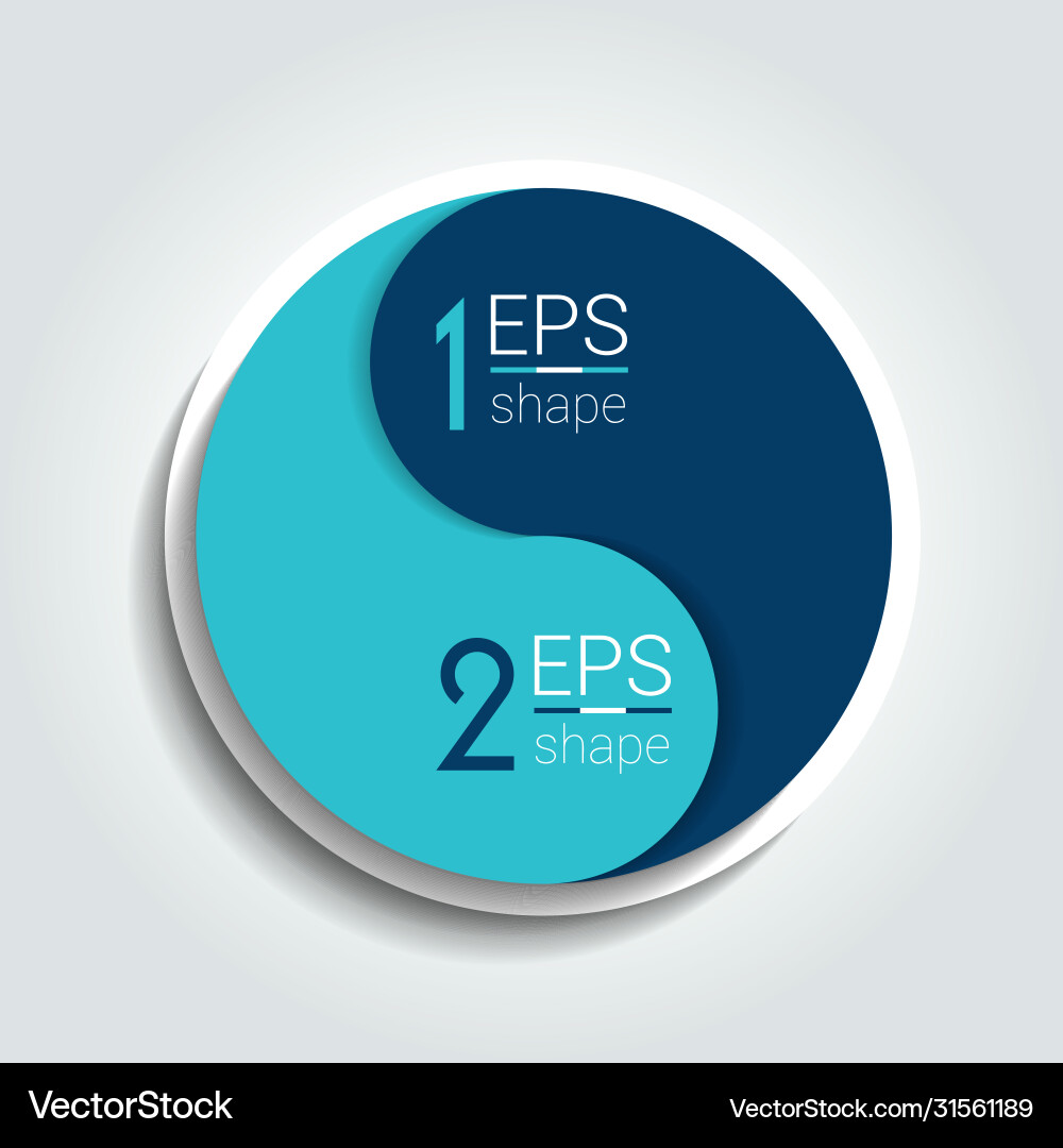 Two element circle infographic chart ying yang Two element circle infographic chart ying yang vector image