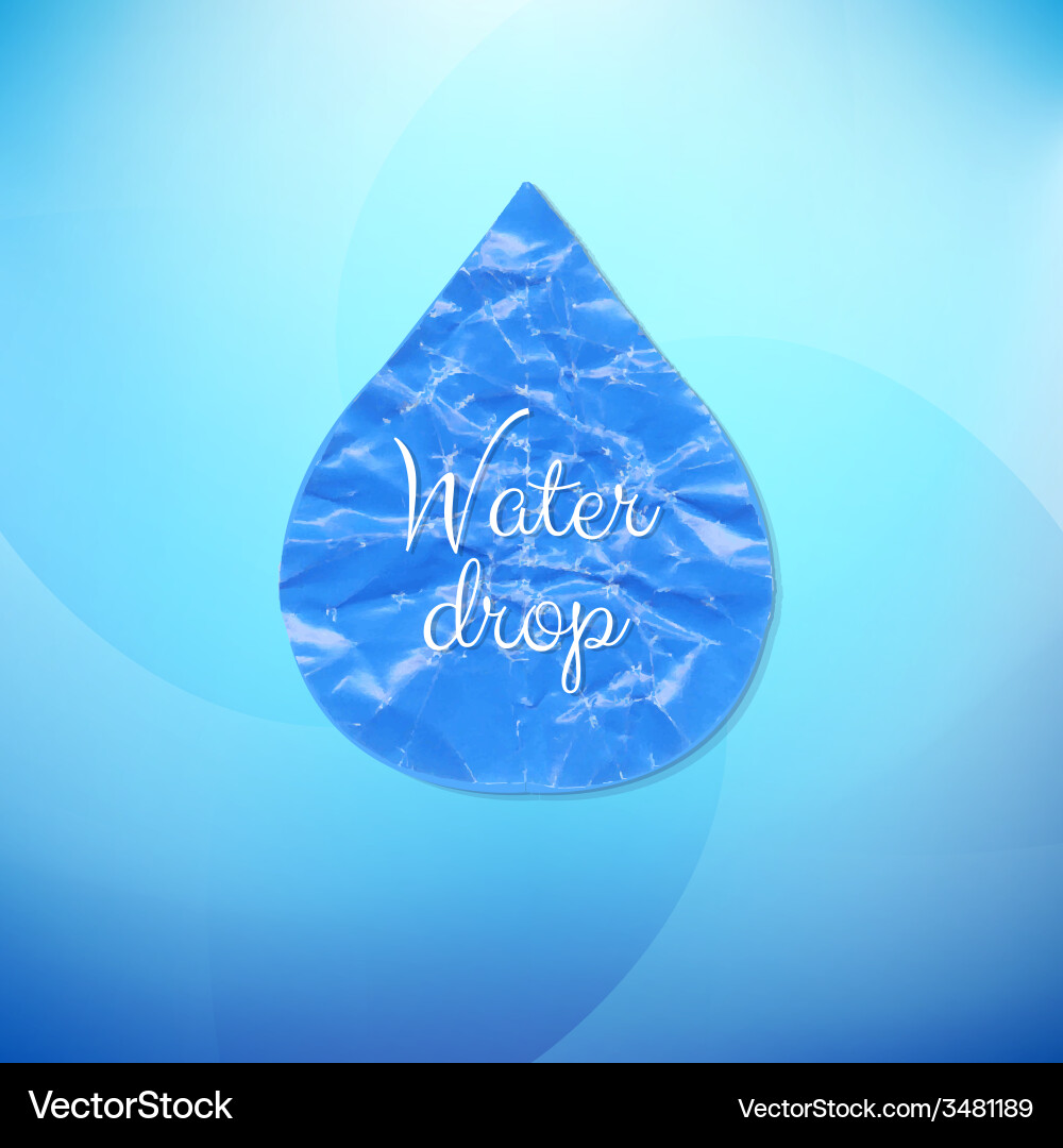 Water Drop with Gradient Mesh vector image