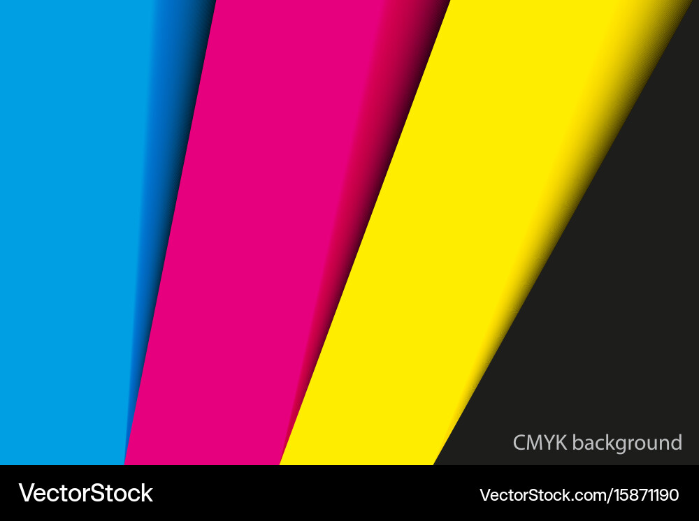 Abstract background sheets of paper in cmyk vector image