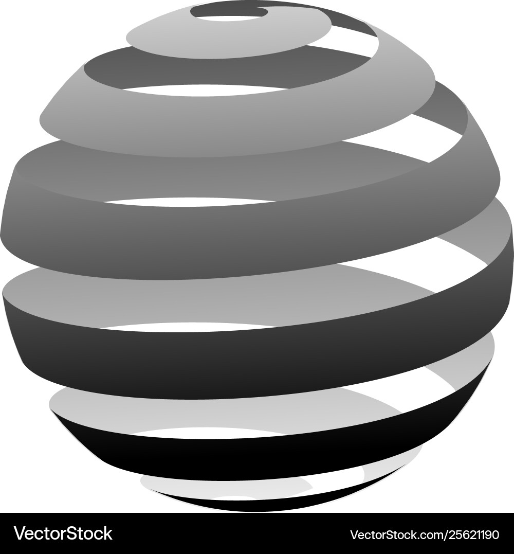 Abstract circle logo design3d globe spiral – Royalty-Free Vector |  VectorStock, image size:1000x1077