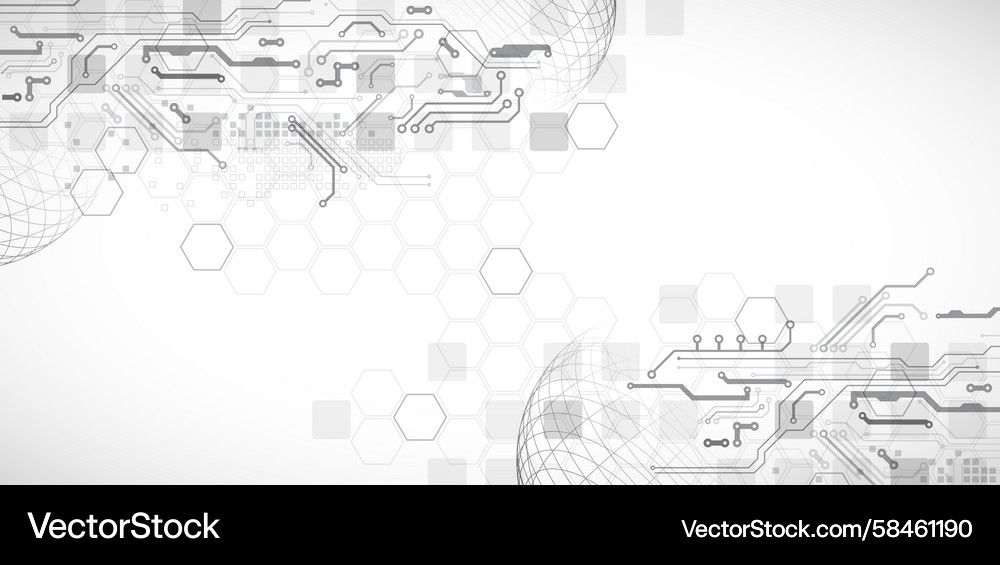Abstract Circuit Technology Background Vector Image