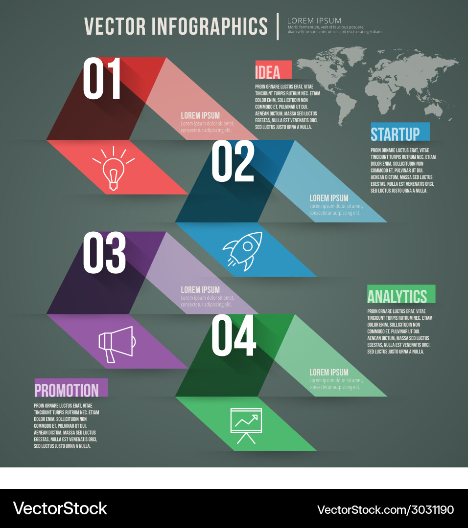 Abstract infographic flat design workflow layout Vector Image