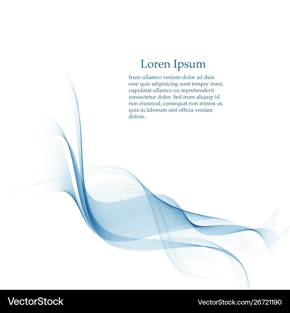 Abstract smooth color wave curve flow blue Vector Image