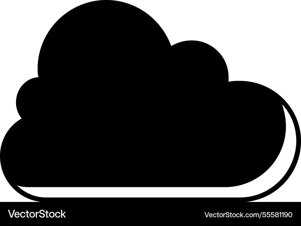 Cloud flat web icon concept Royalty Free Vector Image