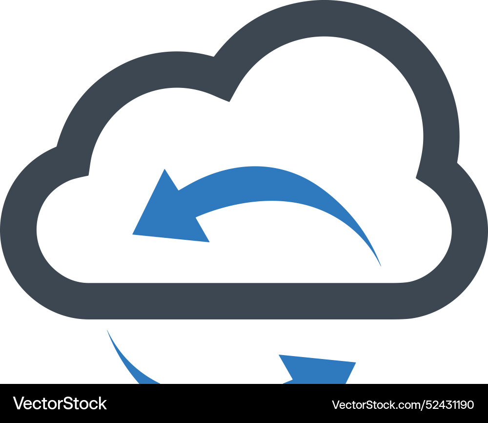 Cloud storage icon symbol image of the database Vector Image
