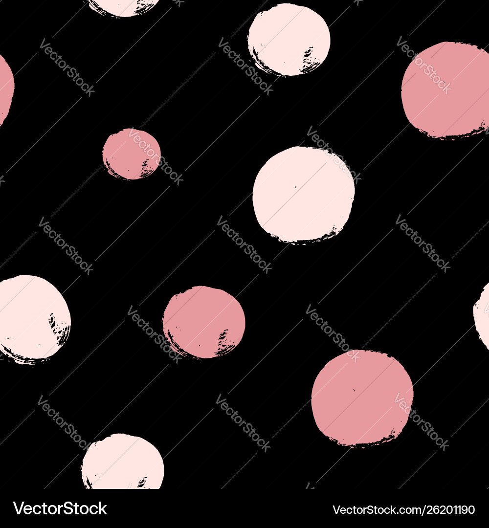 Hand drawn seamless pattern with textured circles Hand drawn seamless pattern with textured circles vector image