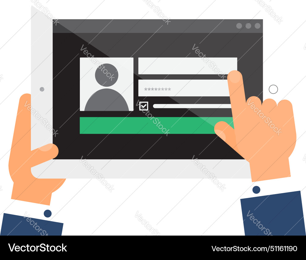 Internet web page entering name Internet web page entering name Vector Image