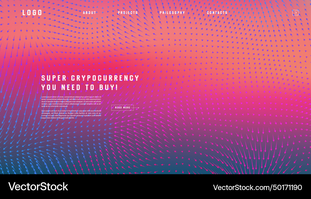 Landing page abstract design with field Landing page abstract design with field vector image