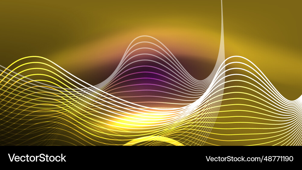 Neon lines and waves abstract background techno Neon lines and waves abstract background techno Vector Image