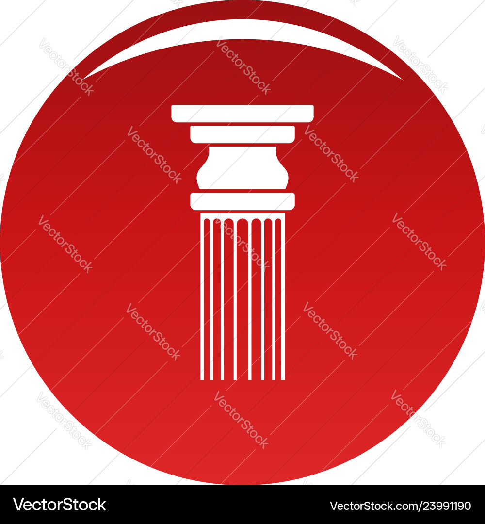 Rectangular column icon red Rectangular column icon red vector image