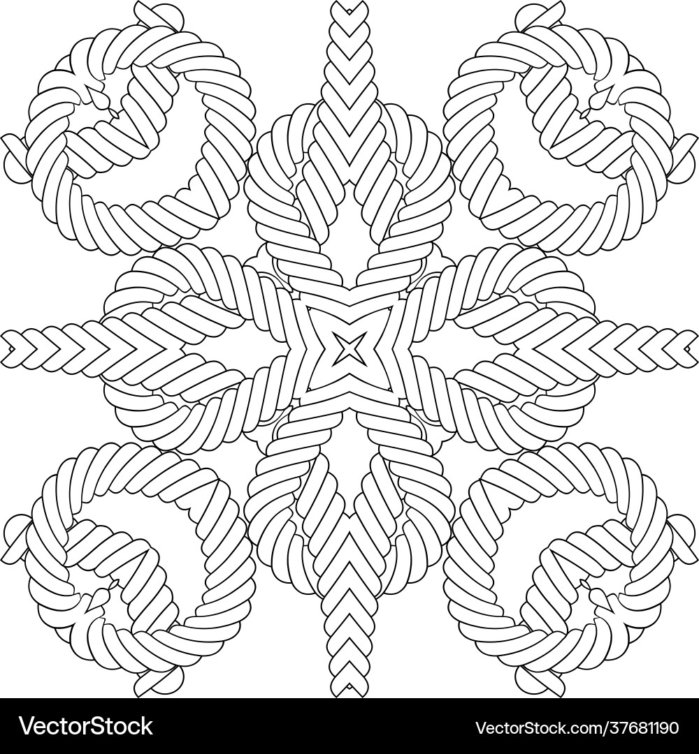 Ropes and strings seamless pattern black Ropes and strings seamless pattern black Vector Image
