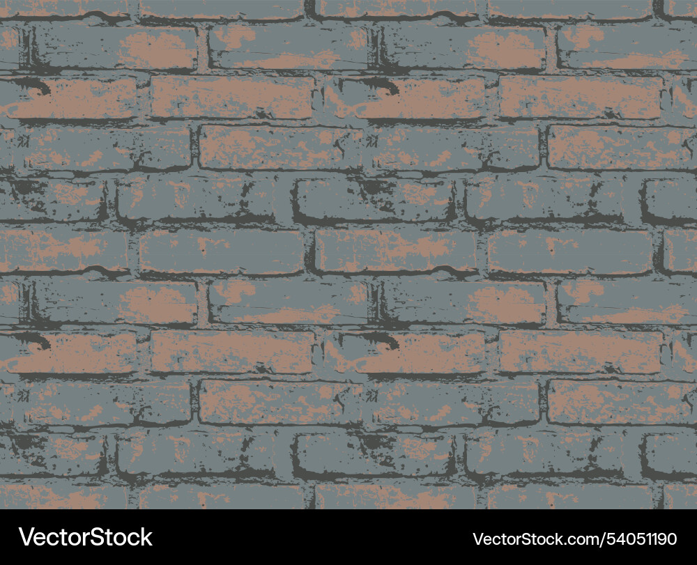 Seamless pattern with old worn brick wall Vector Image