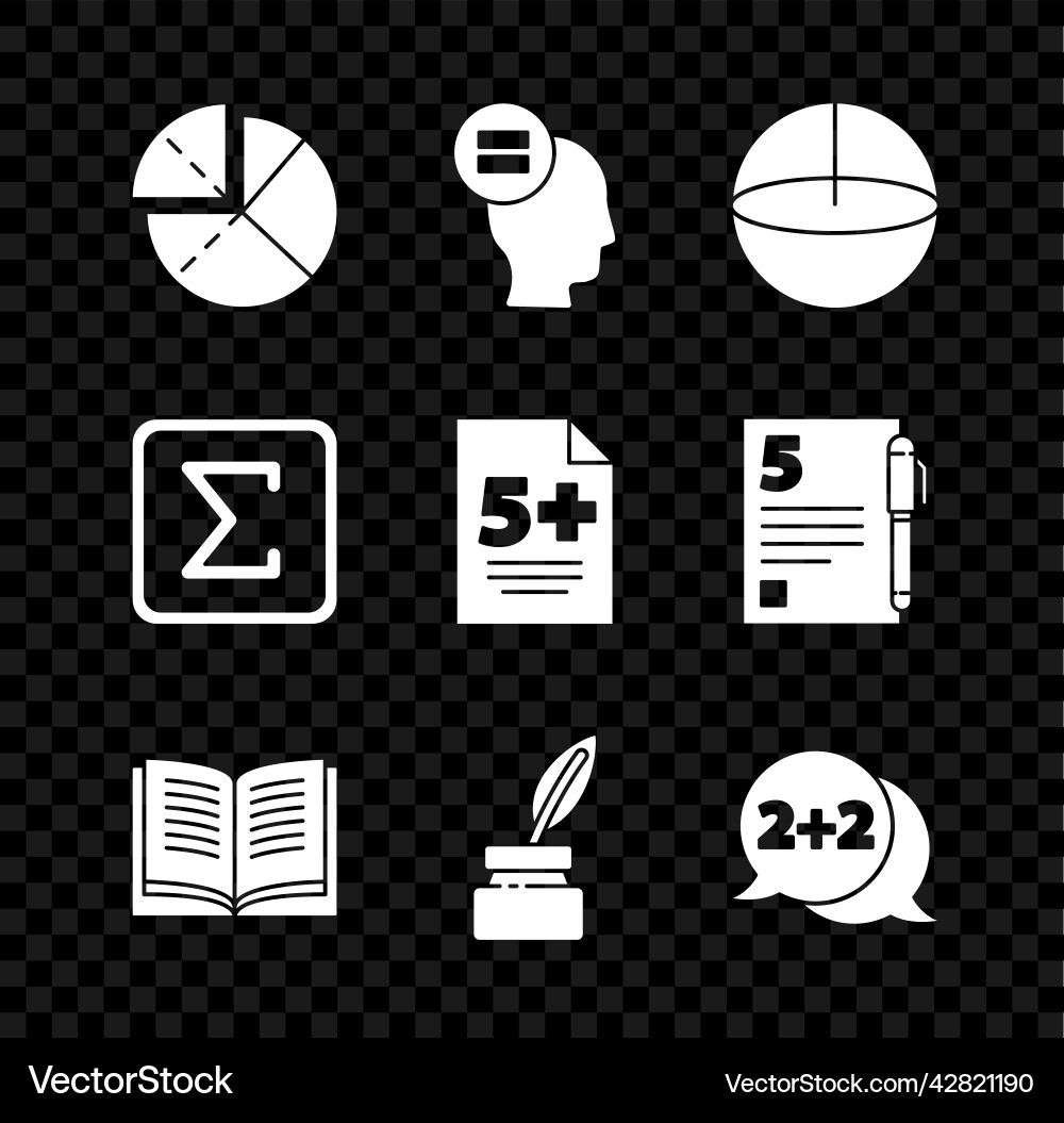 Set graph schedule chart diagram calculation Set graph schedule chart diagram calculation vector image