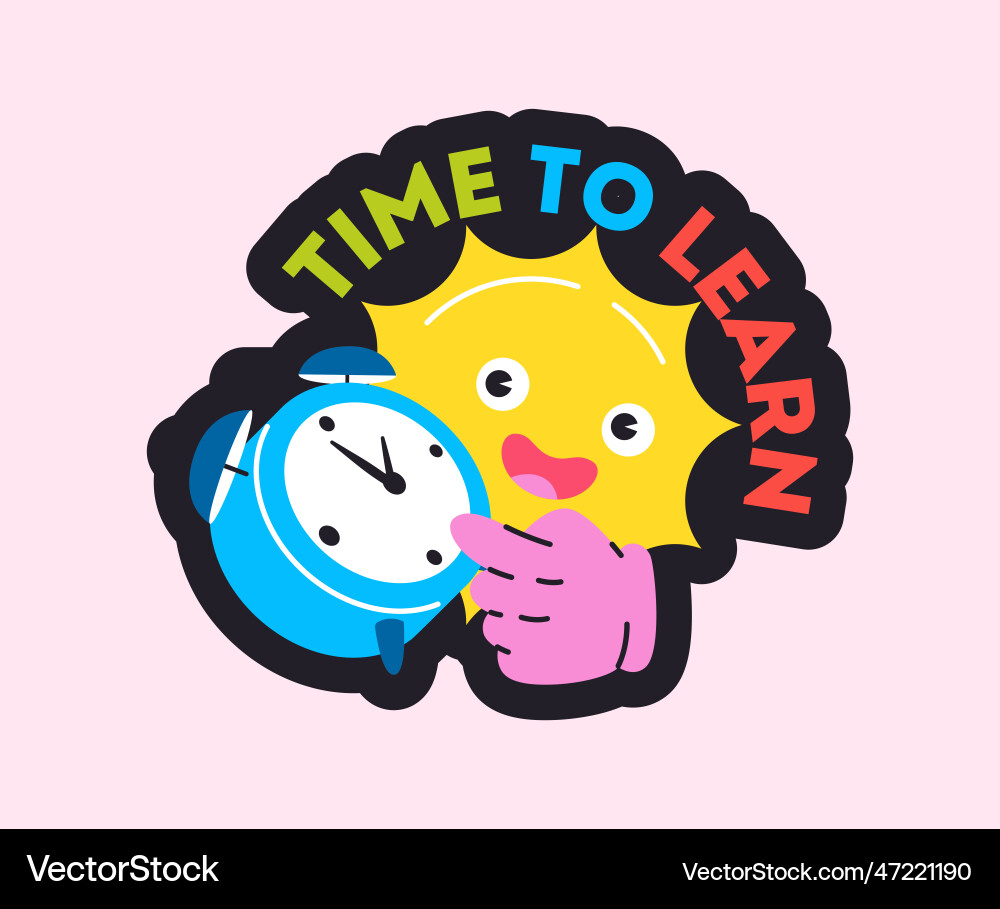 Time to learn icon Time to learn icon vector image