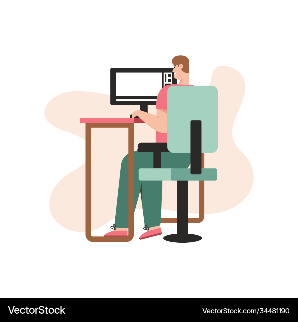 Video Editor at Computer vector image