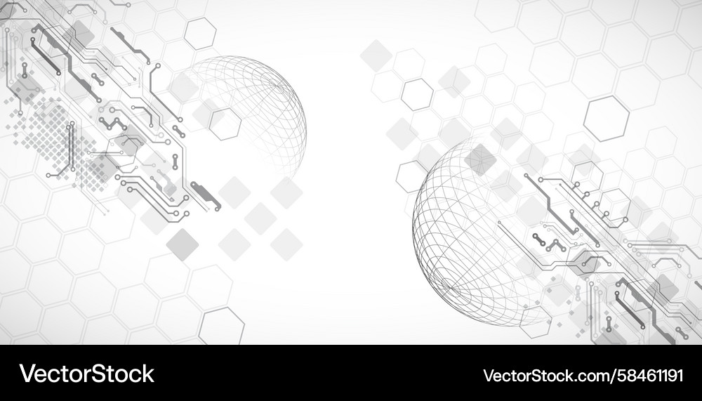 Abstract Circuit Technology Background Vector Image