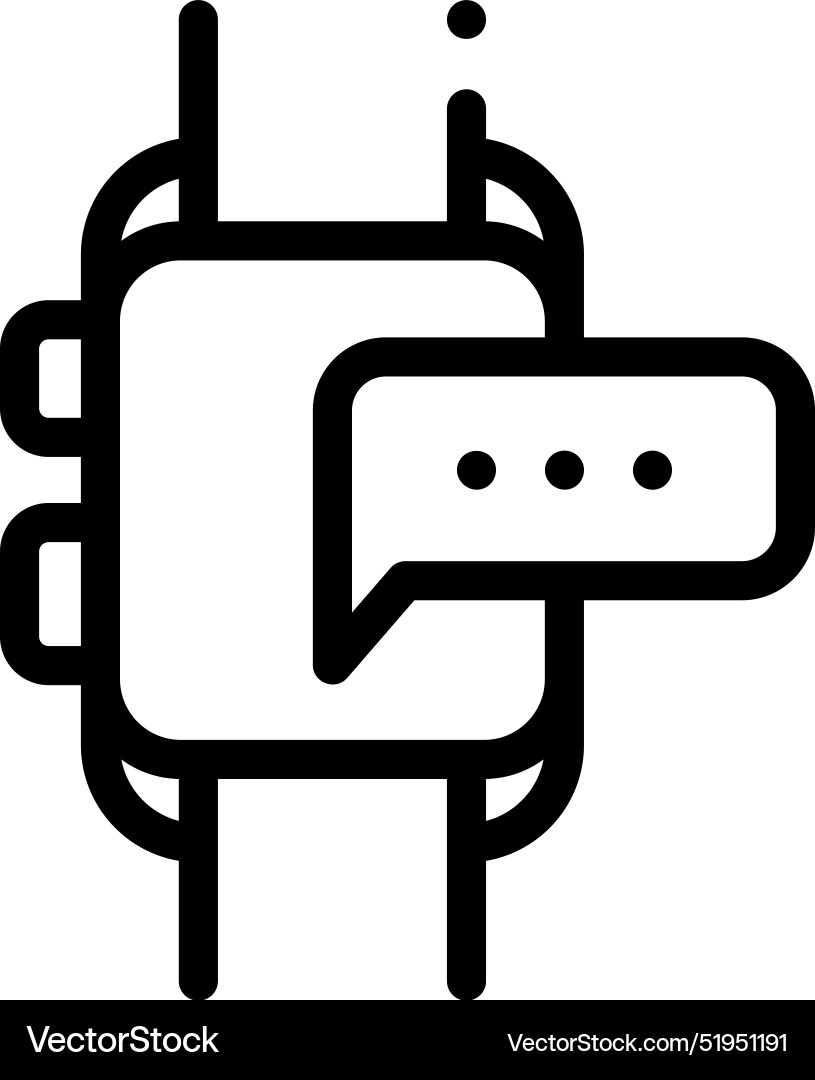 Chat icon thin linear style design isolated Chat icon thin linear style design isolated Vector Image