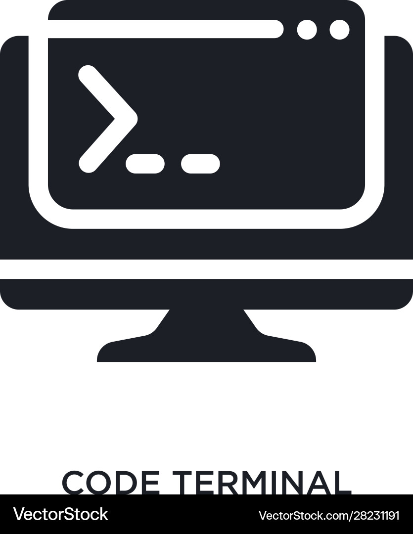 Code terminal isolated icon simple element from Code terminal isolated icon simple element from vector image