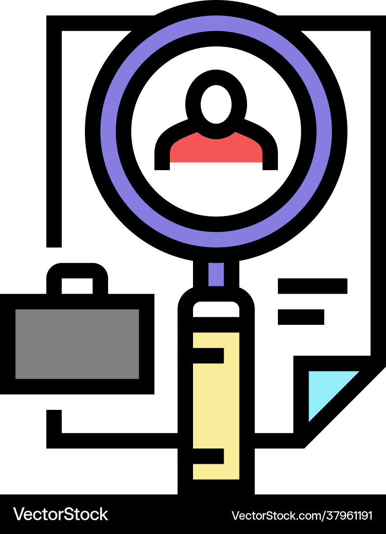Cv confirmation color icon Cv confirmation color icon vector image