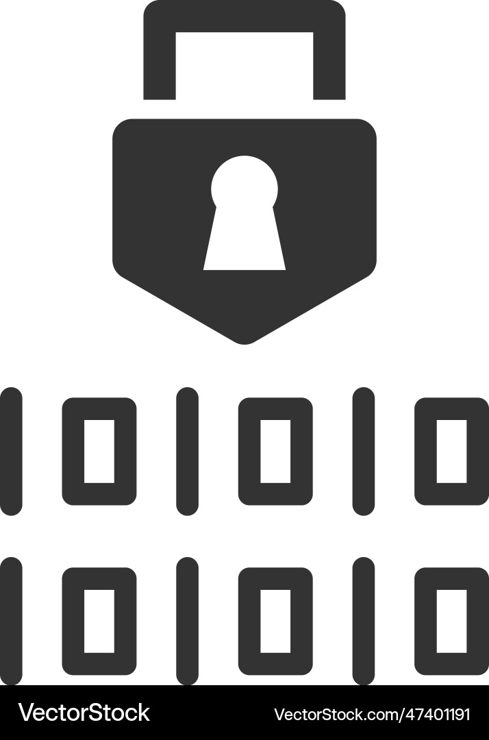 Data encryption icon vector image