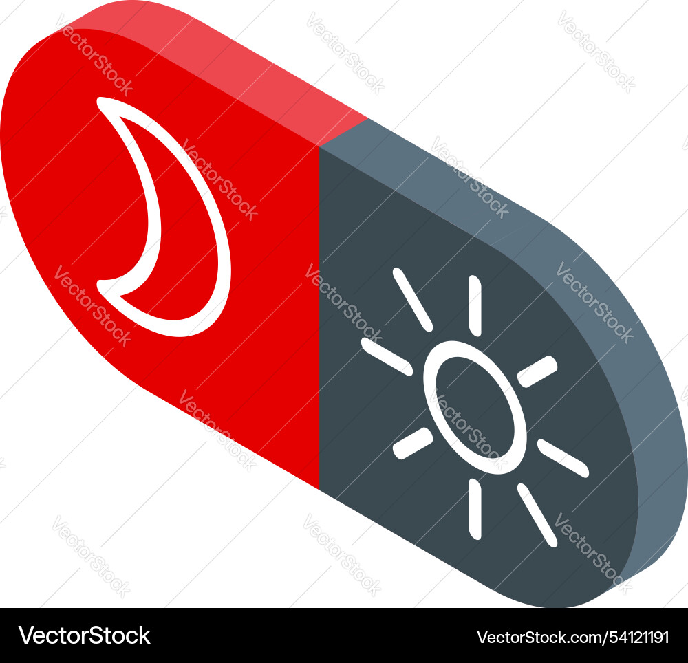 Day and night mode switch toggle button showing Day and night mode switch toggle button showing vector image