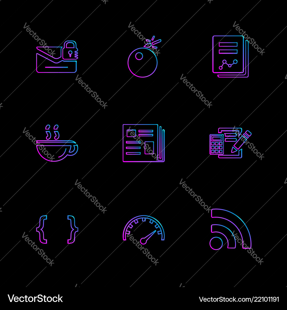 Document sound multimedia user interface vector image