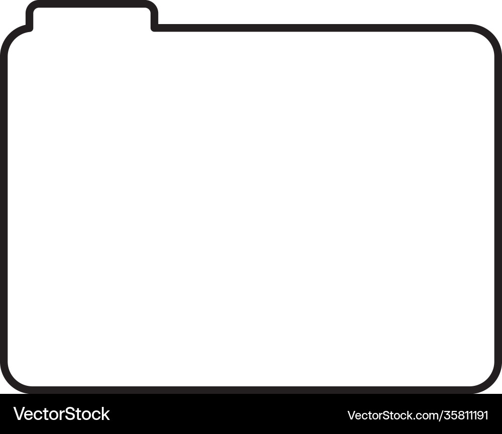 File folder icon line style vector image