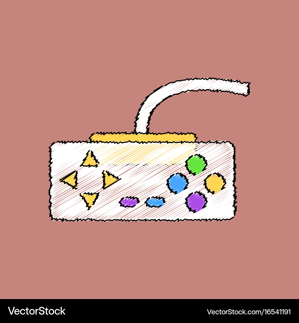 Flat shading style icon playing joystick Vector Image